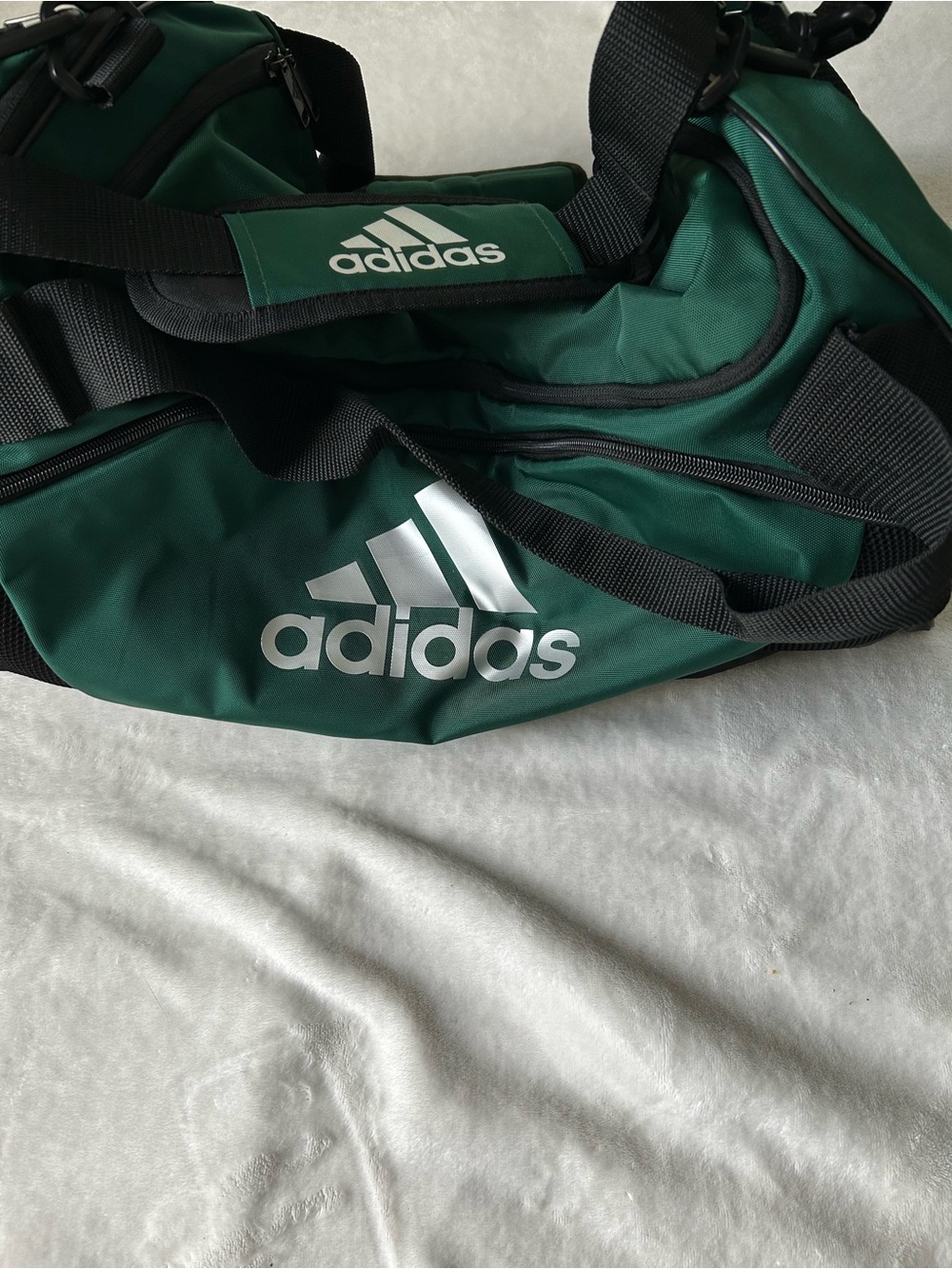adidas Dark Green Duffel with Black Accents